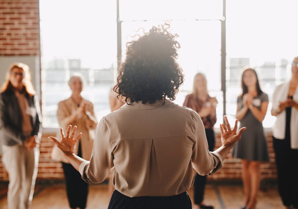 Businesspeople in a business conference
